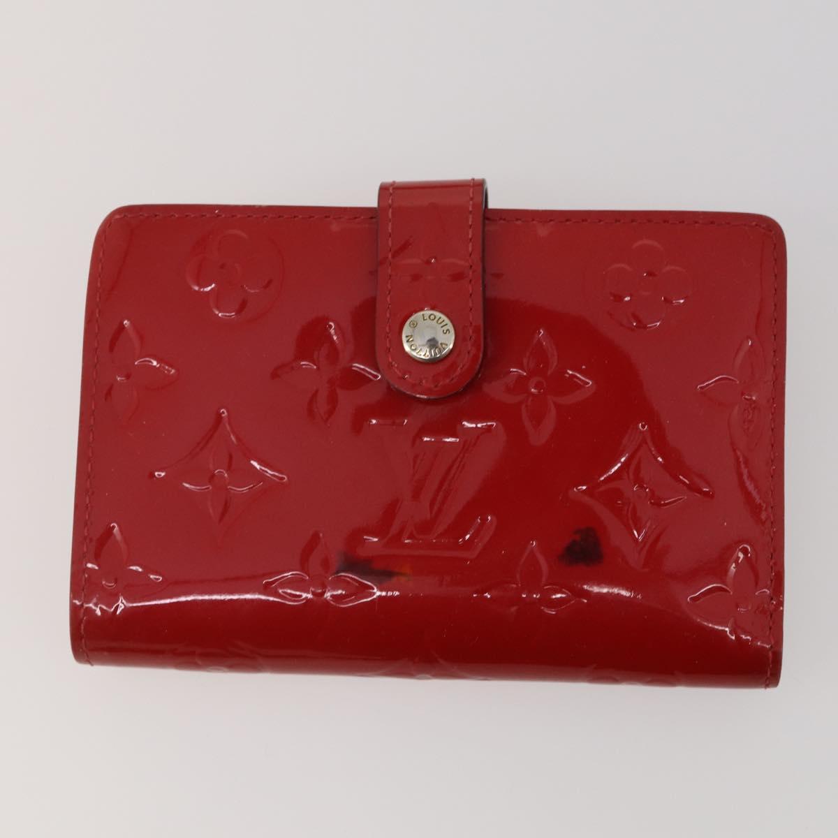 LOUIS VUITTON Monogram Vernis Epi Wallet 4 Set Red Beige Brown LV Auth BA14267