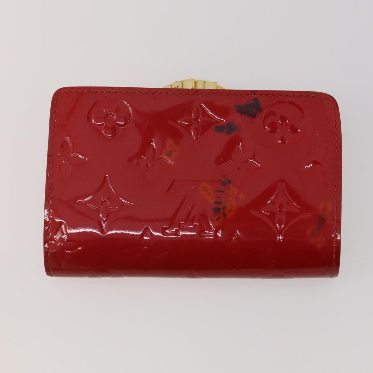 LOUIS VUITTON Monogram Vernis Epi Wallet 4 Set Red Beige Brown LV Auth BA14267