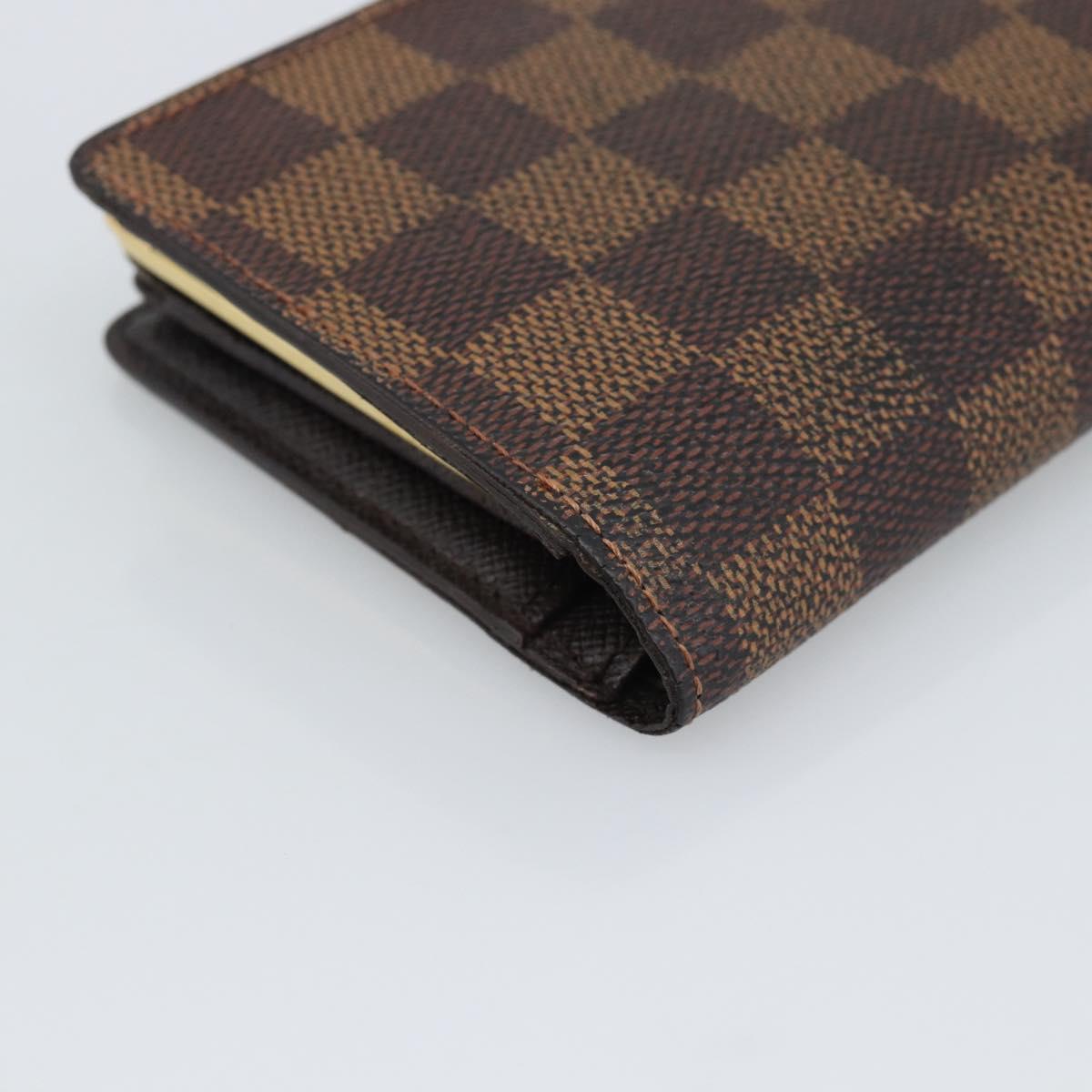 LOUIS VUITTON Damier Ebene Porte Monnaie Billets Viennois N61664 LV Auth BA14268