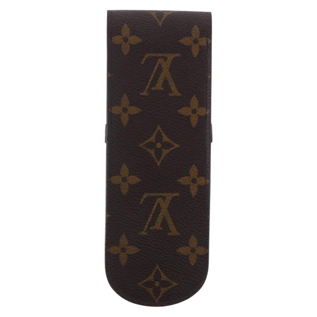 LOUIS VUITTON Monogram Etui Stylo Pen Case M62990 LV Auth BA14269
