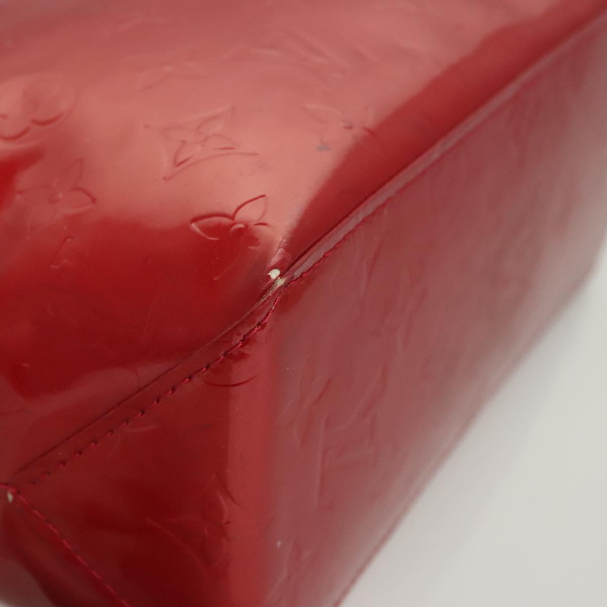 LOUIS VUITTON Monogram Vernis Reade PM Hand Bag Pomme D'amour M91990 Auth BA1427