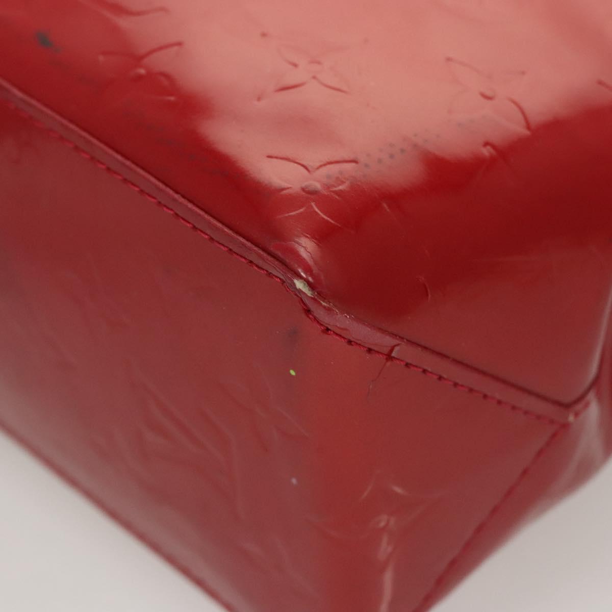 LOUIS VUITTON Monogram Vernis Reade PM Hand Bag Pomme D'amour M91990 Auth BA1427