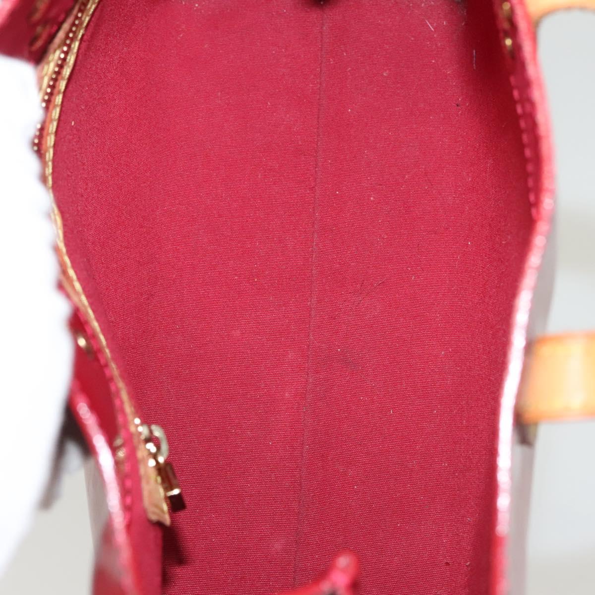 LOUIS VUITTON Monogram Vernis Reade PM Hand Bag Pomme D'amour M91990 Auth BA1427