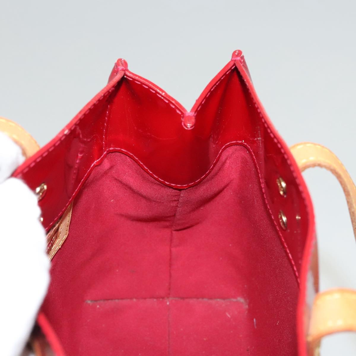 LOUIS VUITTON Monogram Vernis Reade PM Hand Bag Pomme D'amour M91990 Auth BA1427
