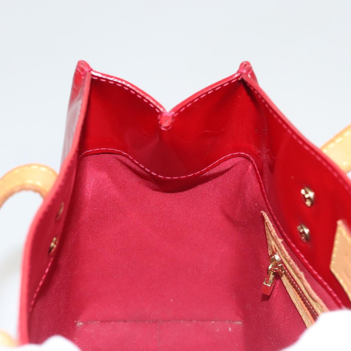 LOUIS VUITTON Monogram Vernis Reade PM Hand Bag Pomme D'amour M91990 Auth BA1427