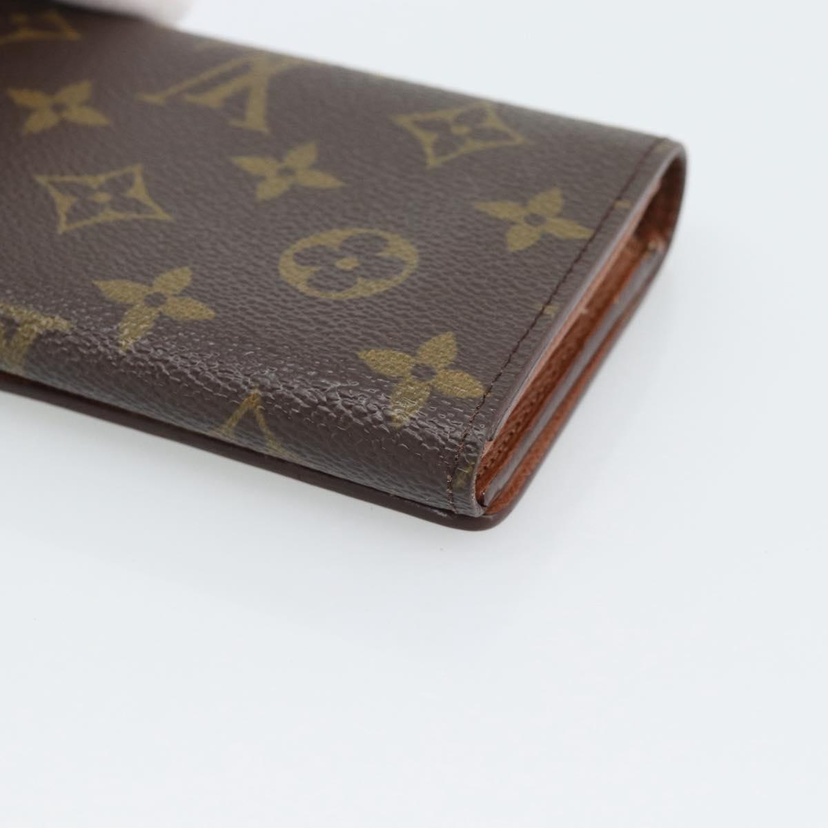 LOUIS VUITTON Monogram Porte Monnaie Billets Tresor Wallet M61730 Auth BA14272