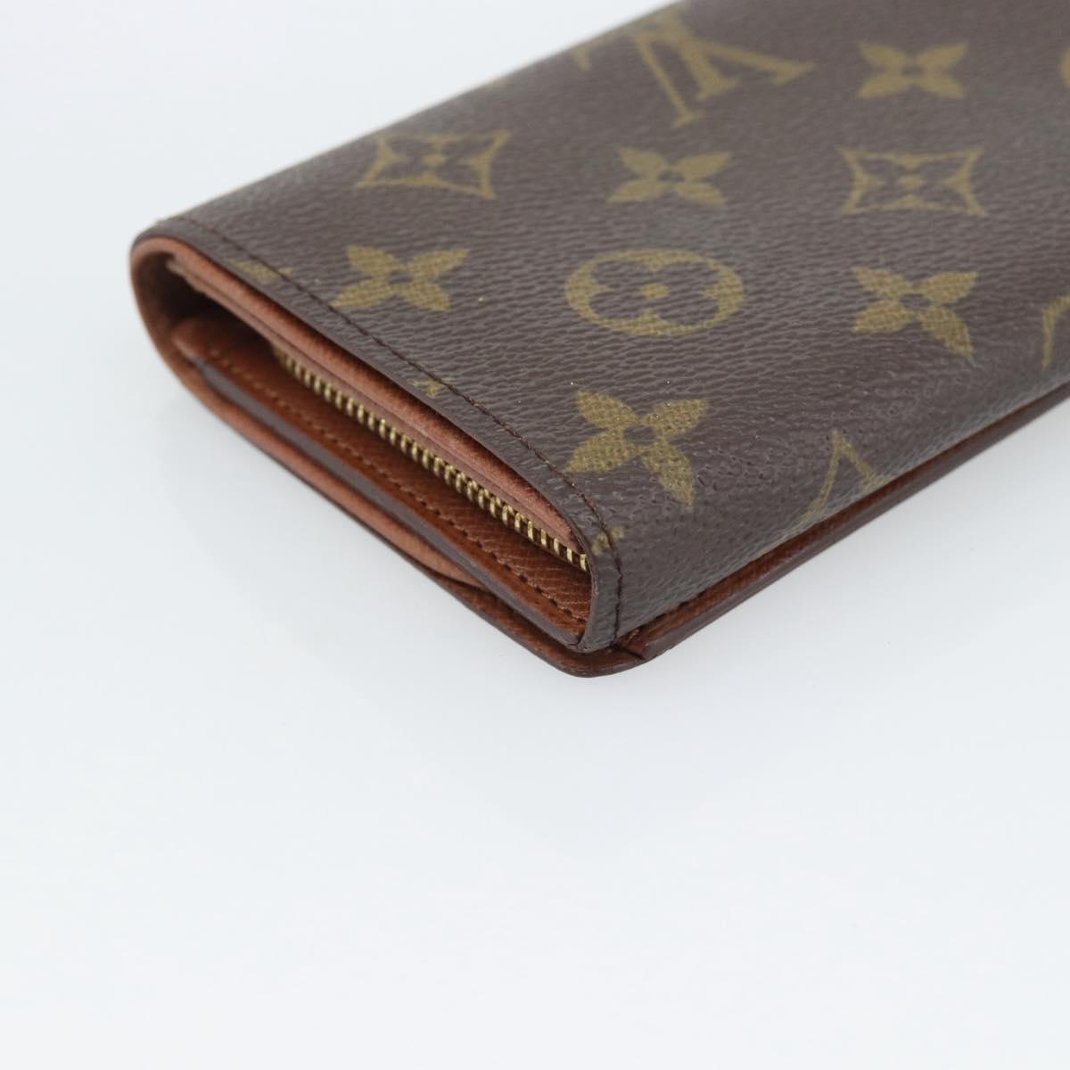 LOUIS VUITTON Monogram Porte Monnaie Billets Tresor Wallet M61730 Auth BA14272