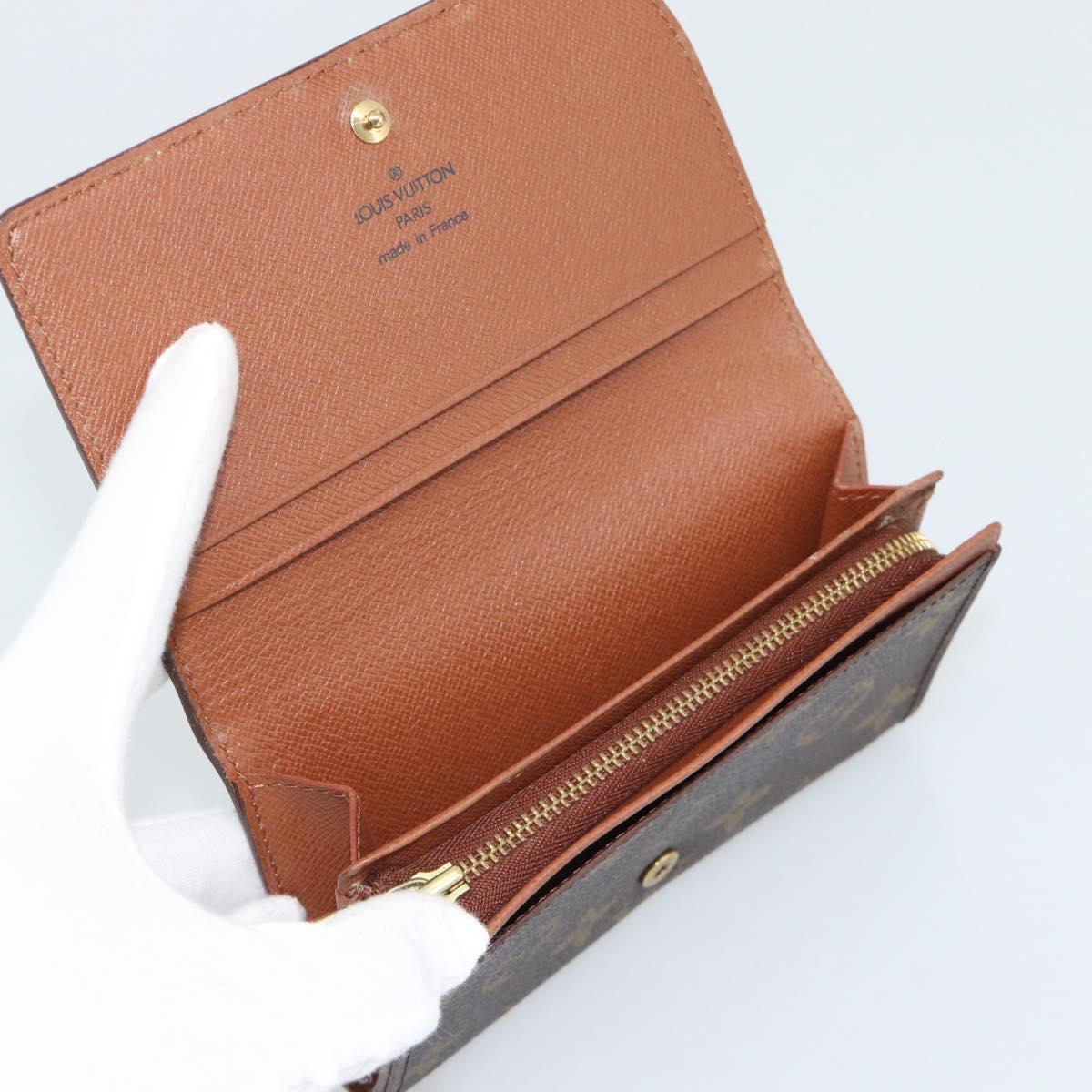LOUIS VUITTON Monogram Porte Monnaie Billets Tresor Wallet M61730 Auth BA14272