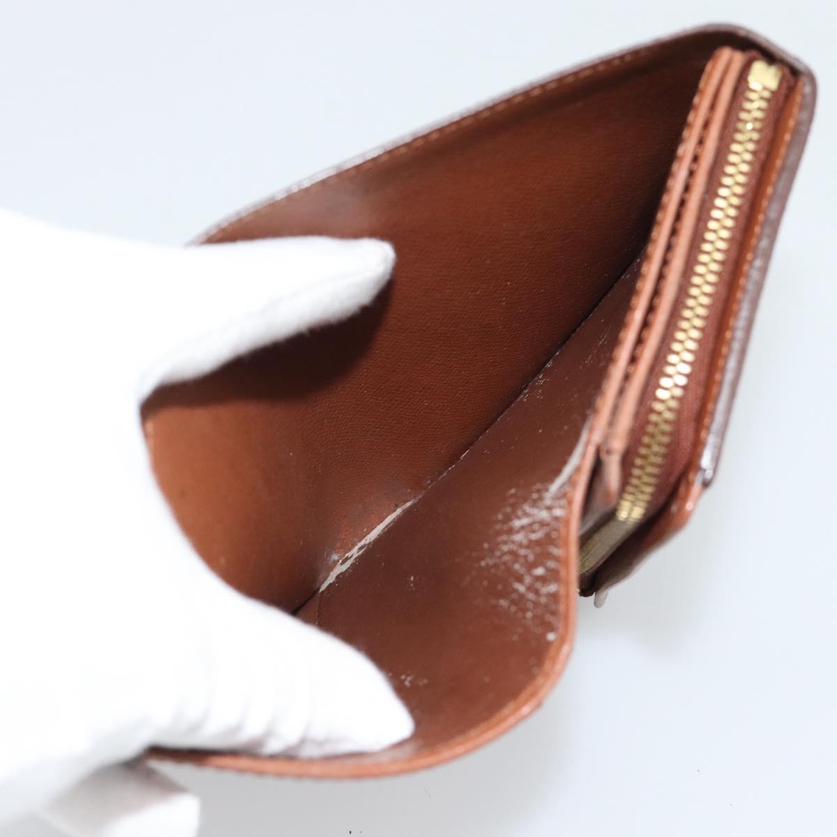LOUIS VUITTON Monogram Porte Monnaie Billets Tresor Wallet M61730 Auth BA14272