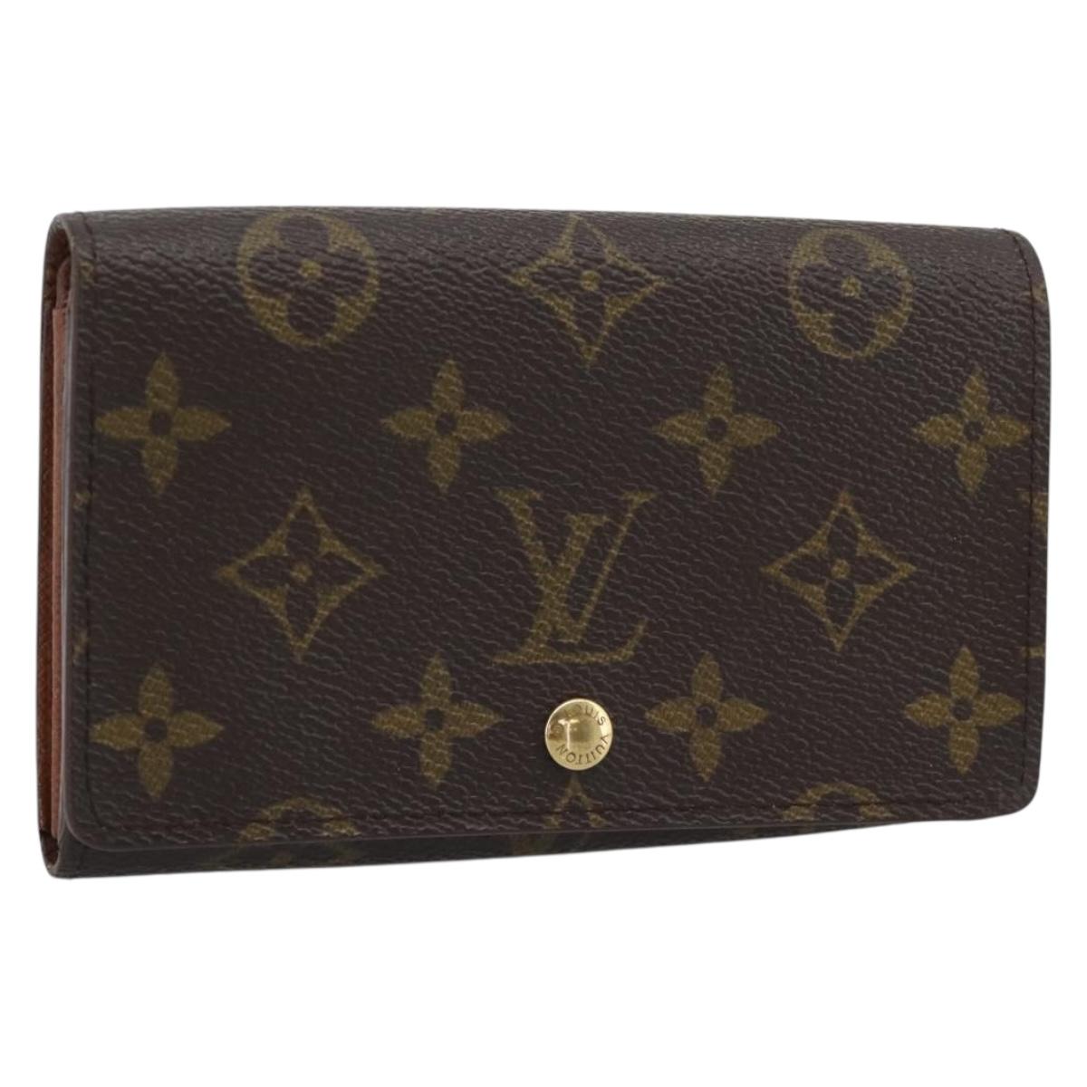 LOUIS VUITTON Monogram Porte Monnaie Billets Tresor Wallet M61730 Auth BA14272