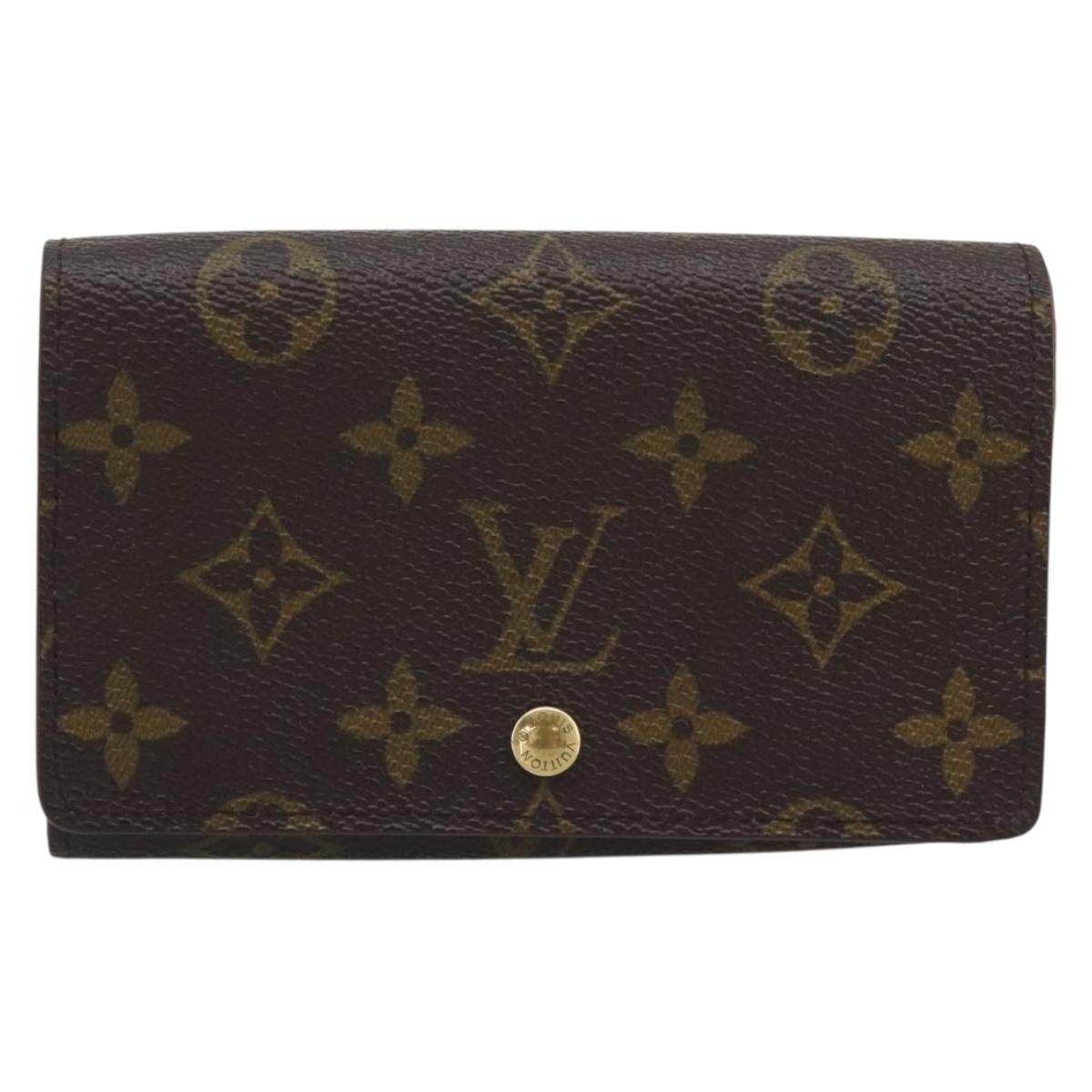 LOUIS VUITTON Monogram Porte Monnaie Billets Tresor Wallet M61730 Auth BA14272