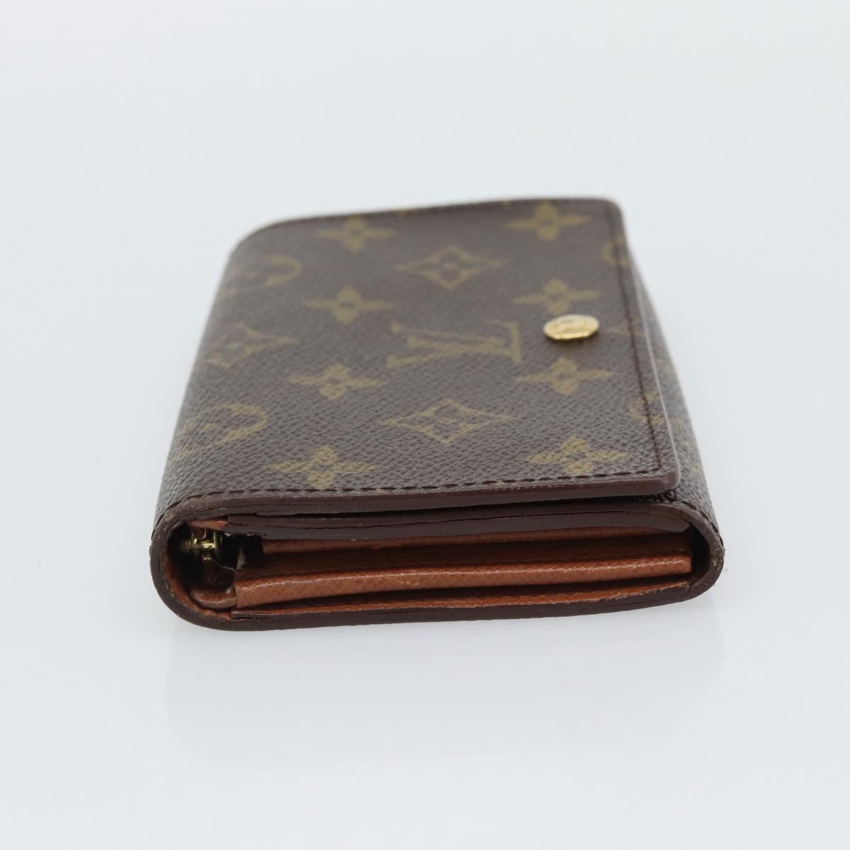 LOUIS VUITTON Monogram Porte Monnaie Billets Tresor Wallet M61730 Auth BA14272