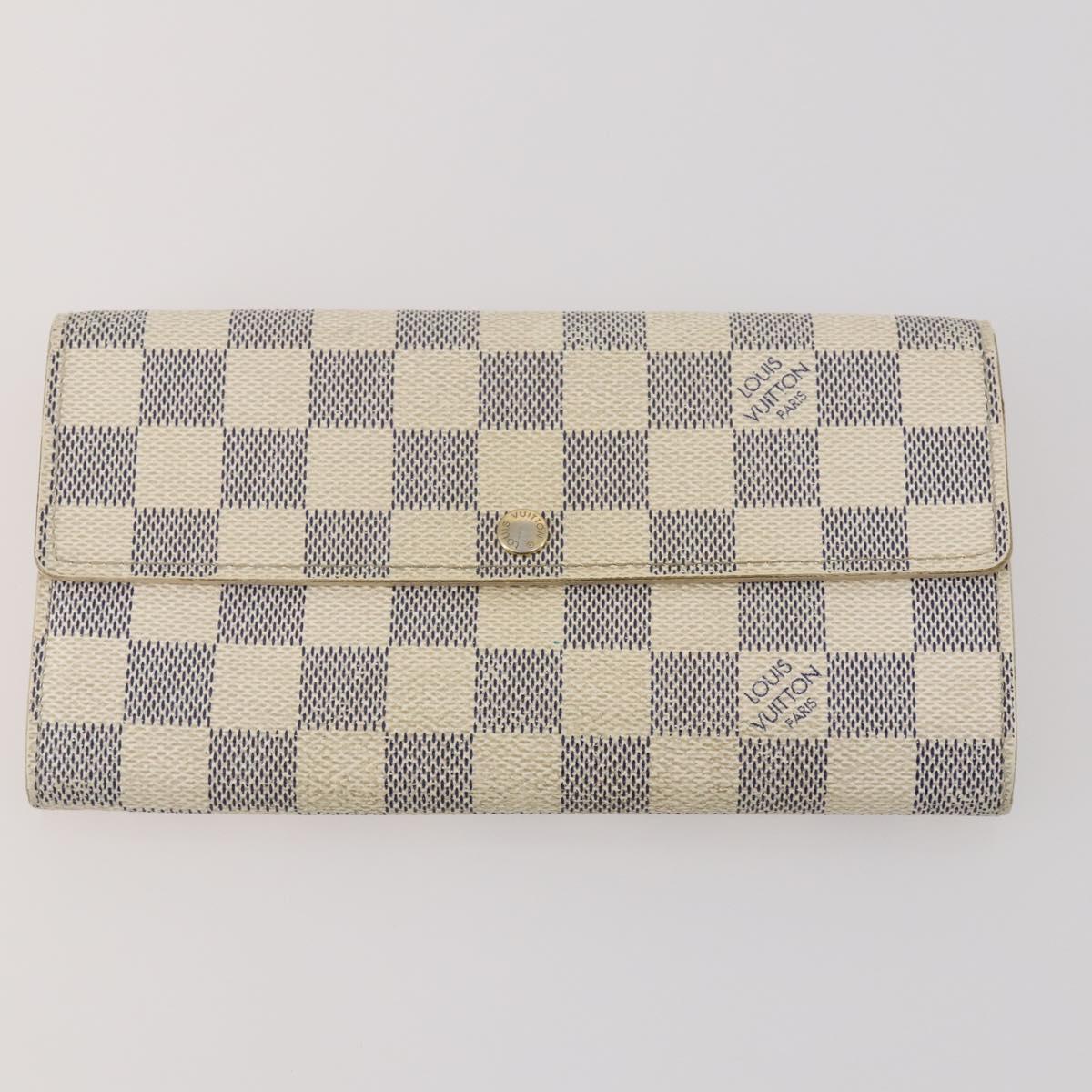 LOUIS VUITTON Monogram Damier Azur Wallet 5 Set LV Auth BA14277