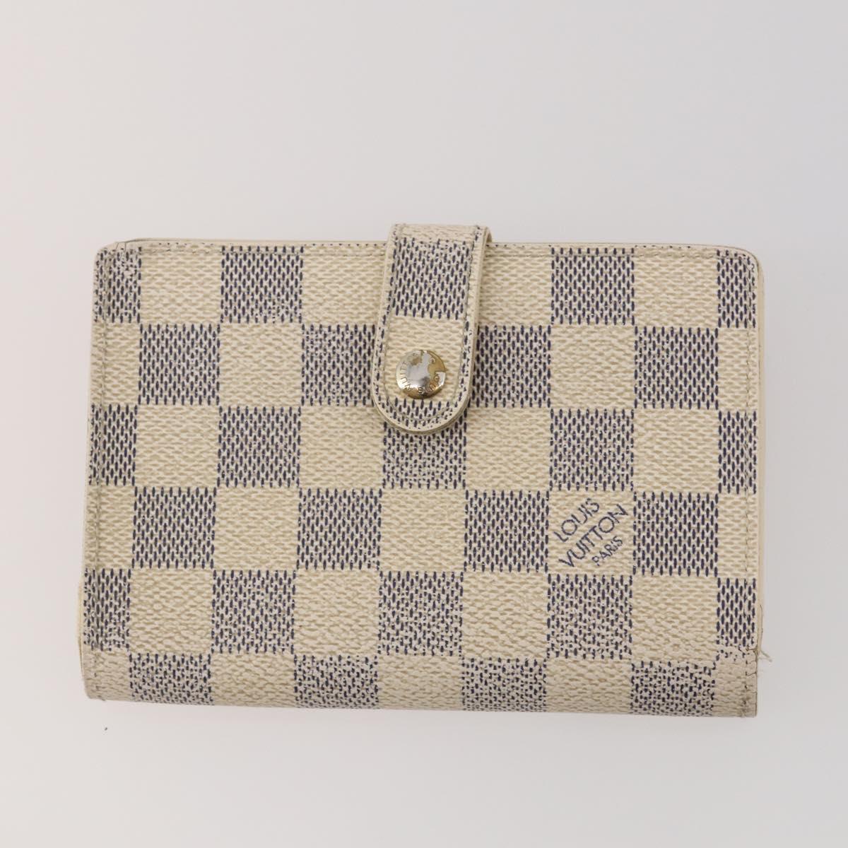 LOUIS VUITTON Monogram Damier Azur Wallet 5 Set LV Auth BA14278