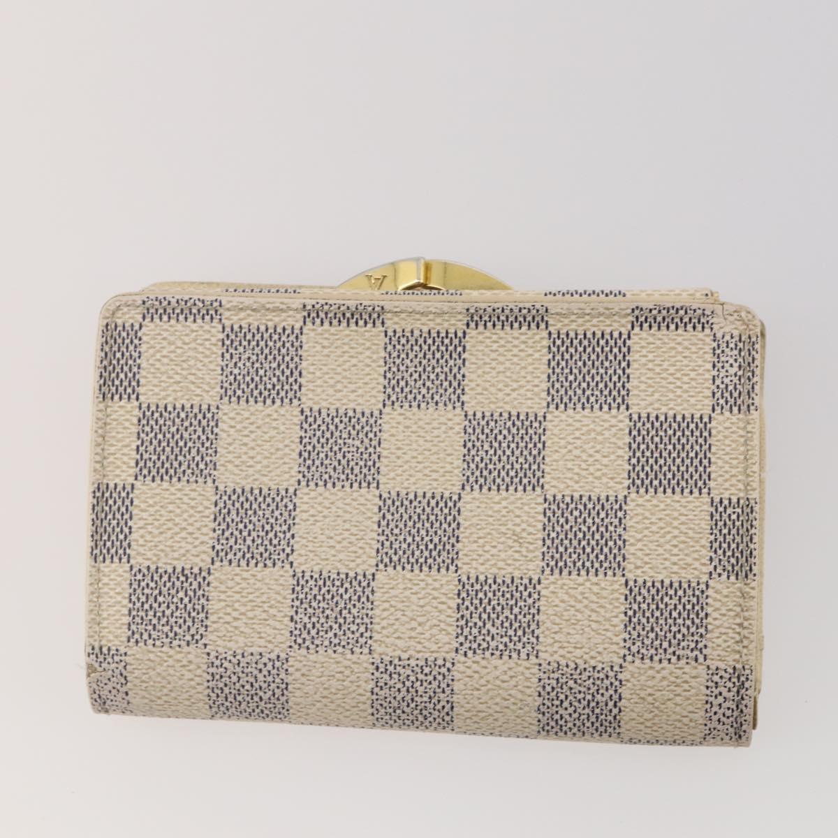 LOUIS VUITTON Monogram Damier Azur Wallet 5 Set LV Auth BA14278
