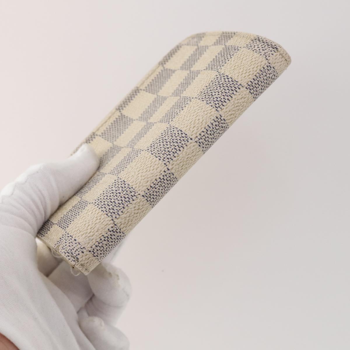 LOUIS VUITTON Monogram Damier Azur Wallet 5 Set LV Auth BA14278