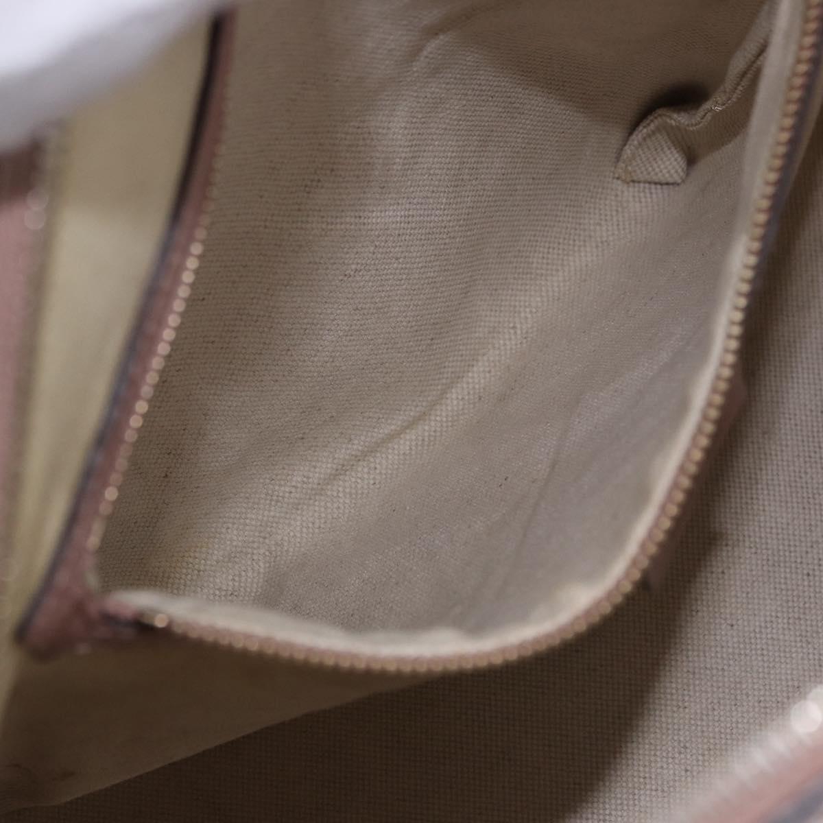 GUCCI Micro GG Canvas Hand Bag Patent leather 2way Pink Gold 309617 Auth BA14304