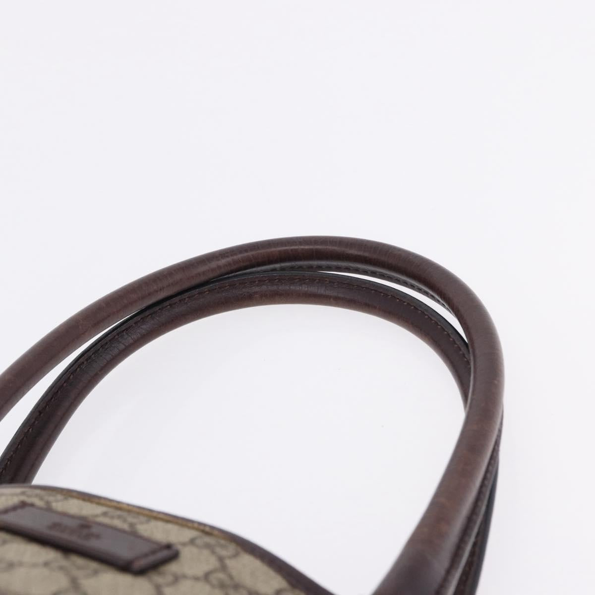 GUCCI GG Supreme Tote Bag PVC Beige Silver 114595 Auth BA14305