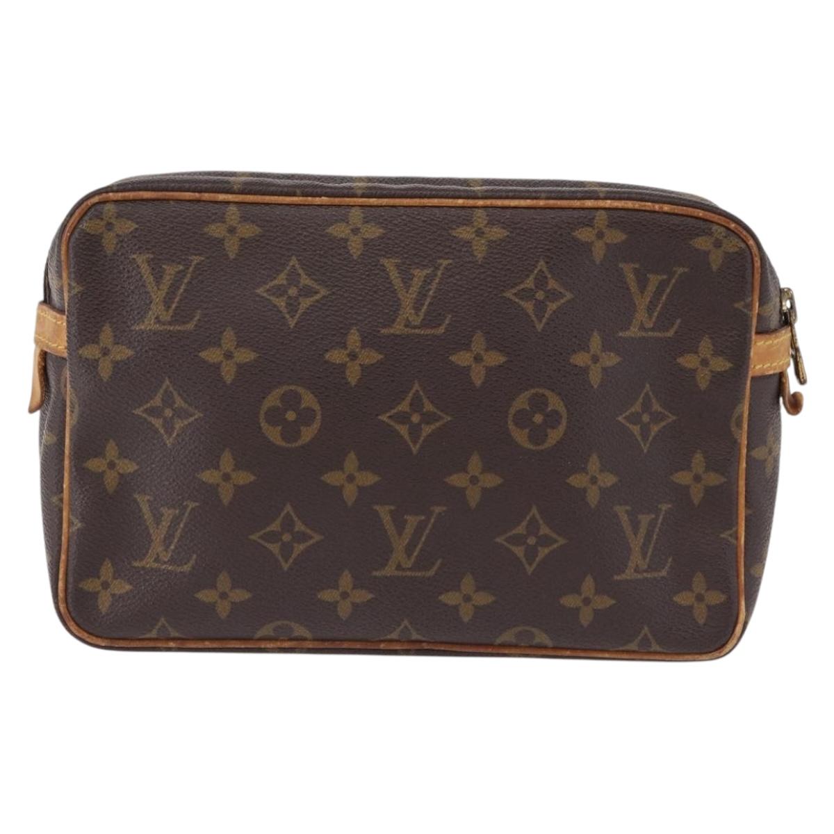 LOUIS VUITTON Monogram Compiegne 23 Clutch Bag M51847 LV Auth BA14308