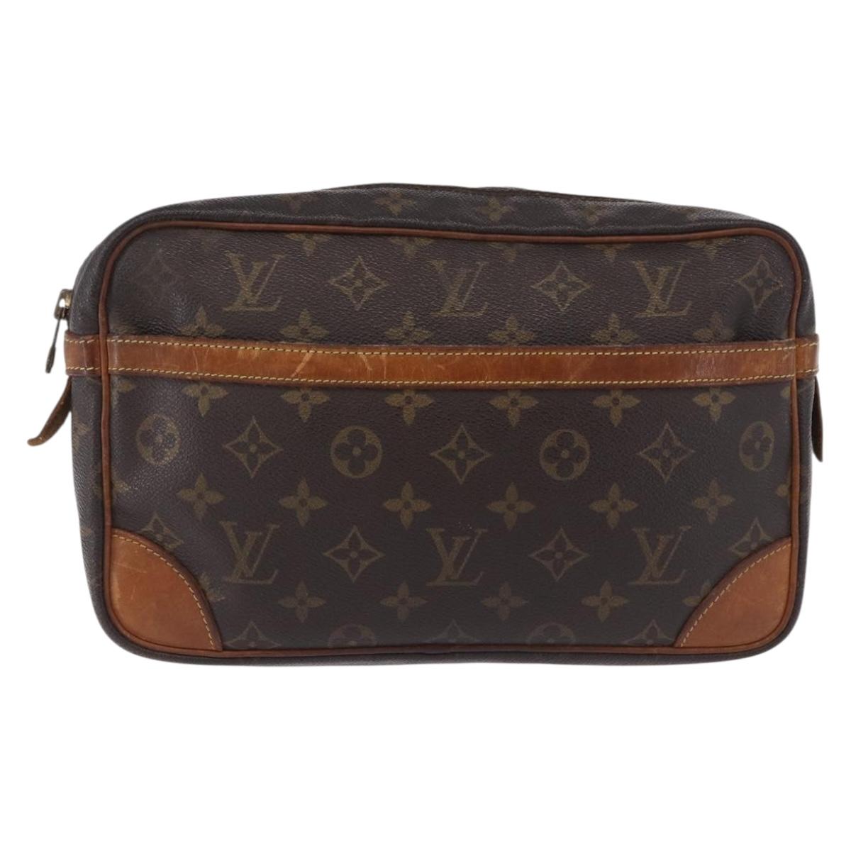 LOUIS VUITTON Monogram Compiegne 28 Clutch Bag M51845 LV Auth BA14316