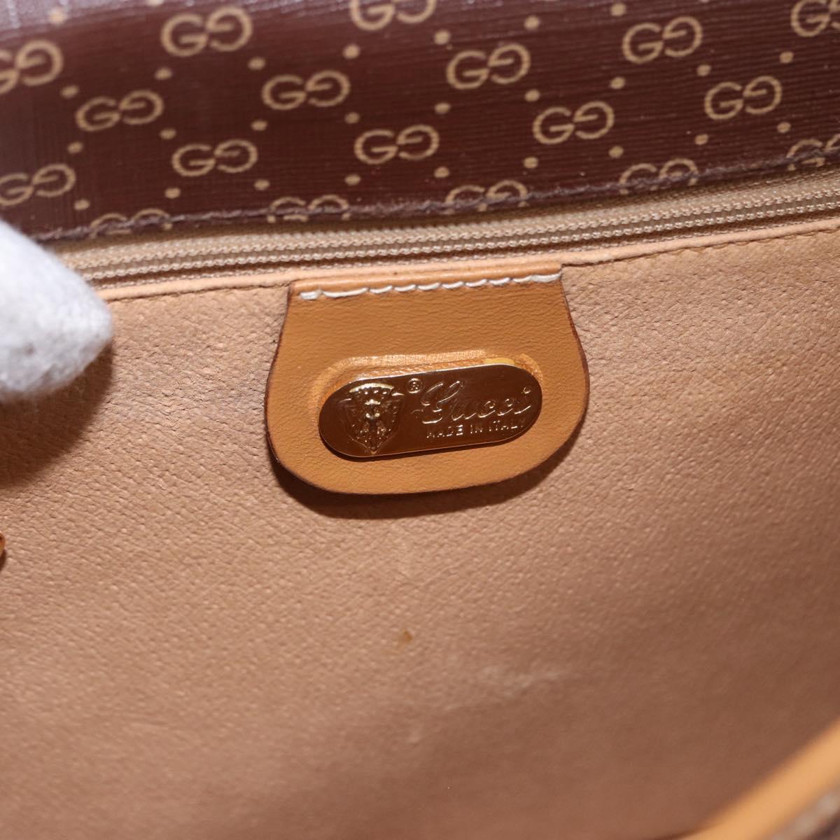 GUCCI Micro GG Supreme Shoulder Bag PVC Brown Gold 001 261 0688 Auth BA14319A