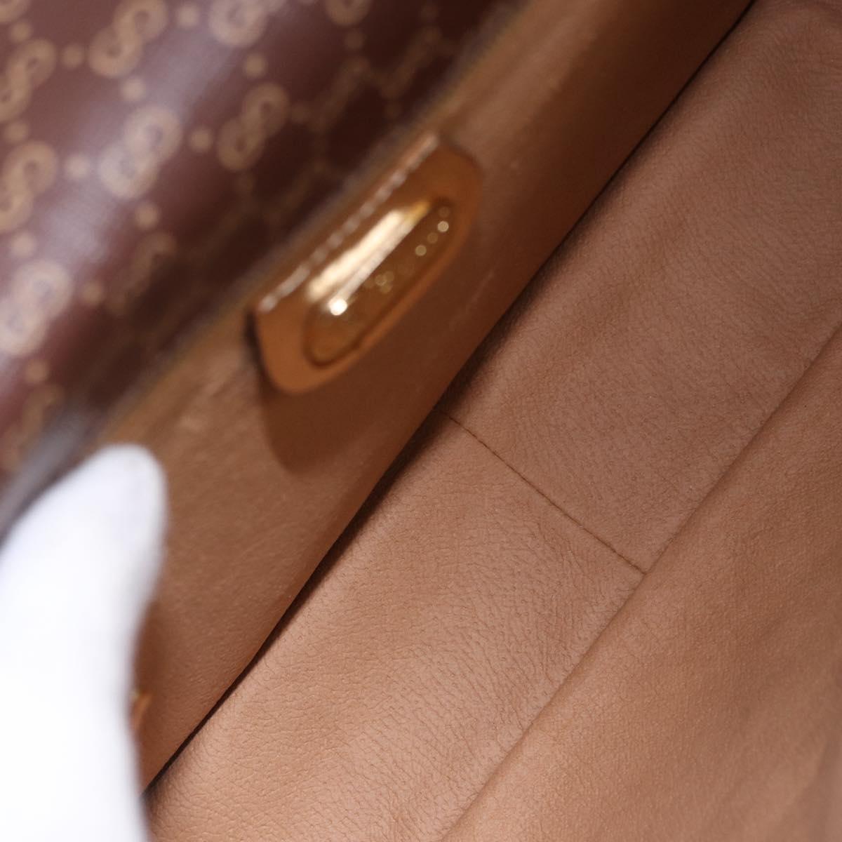 GUCCI Micro GG Supreme Shoulder Bag PVC Brown Gold 001 261 0688 Auth BA14319A