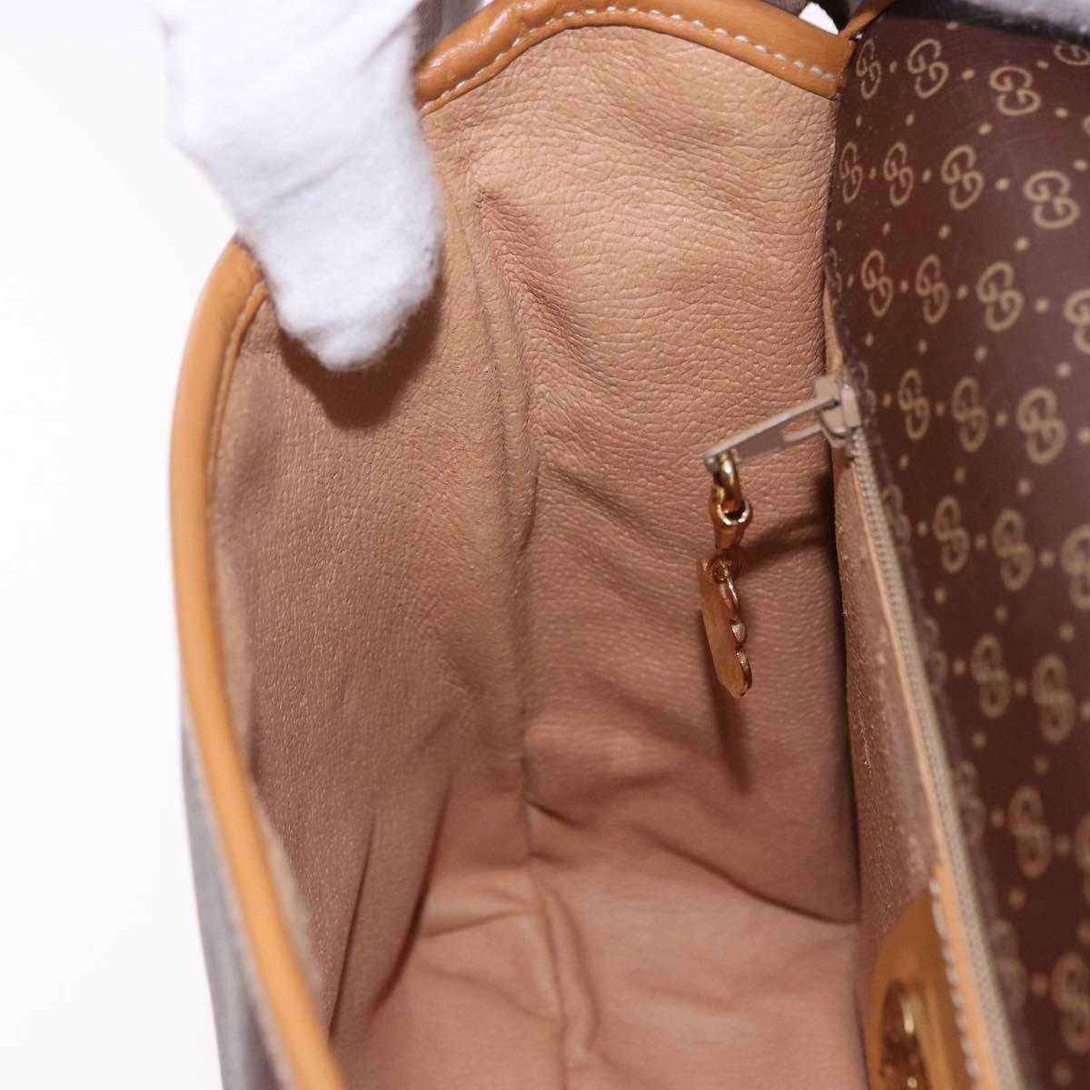 GUCCI Micro GG Supreme Shoulder Bag PVC Brown Gold 001 261 0688 Auth BA14319A
