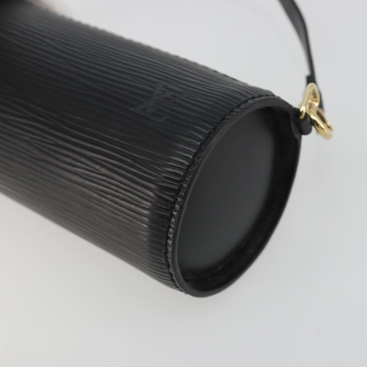 LOUIS VUITTON Epi Soufflot Pouch Black LV Auth BA14322