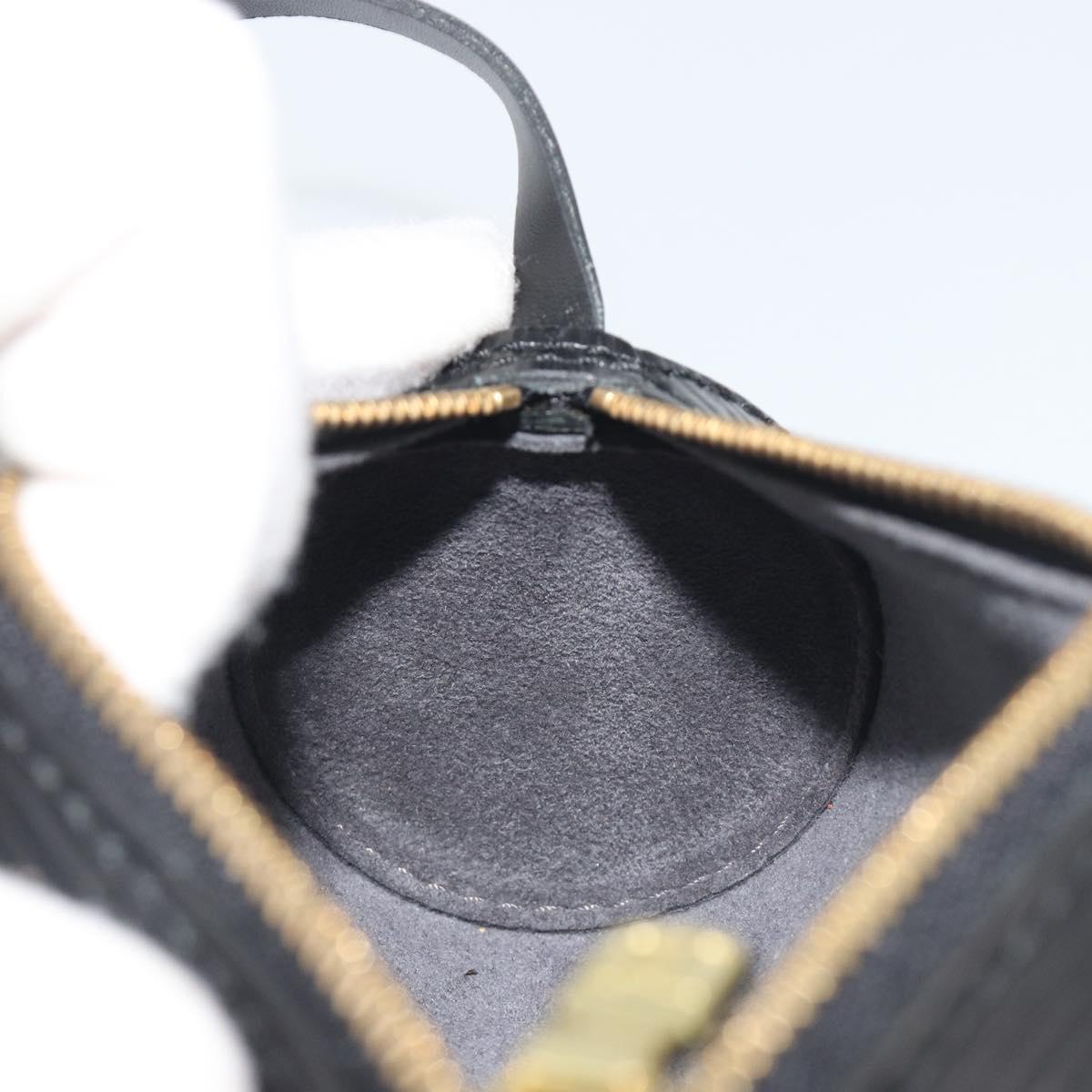 LOUIS VUITTON Epi Soufflot Pouch Black LV Auth BA14322