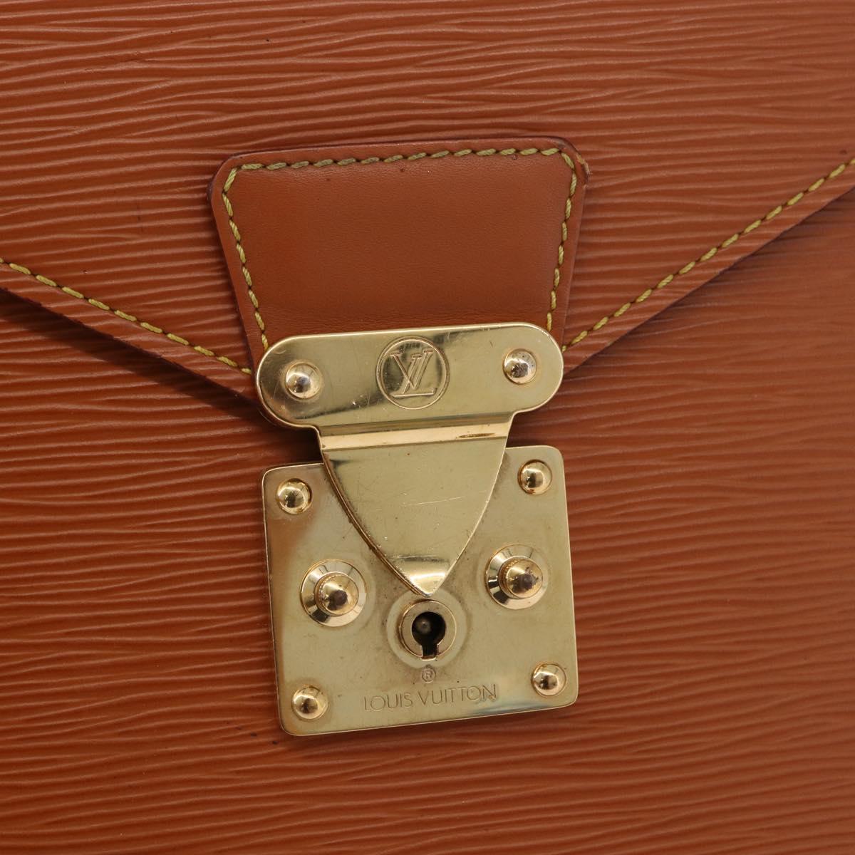 LOUIS VUITTON Epi Serviette Conseiller Briefcase Brown M54423 LV Auth BA14325