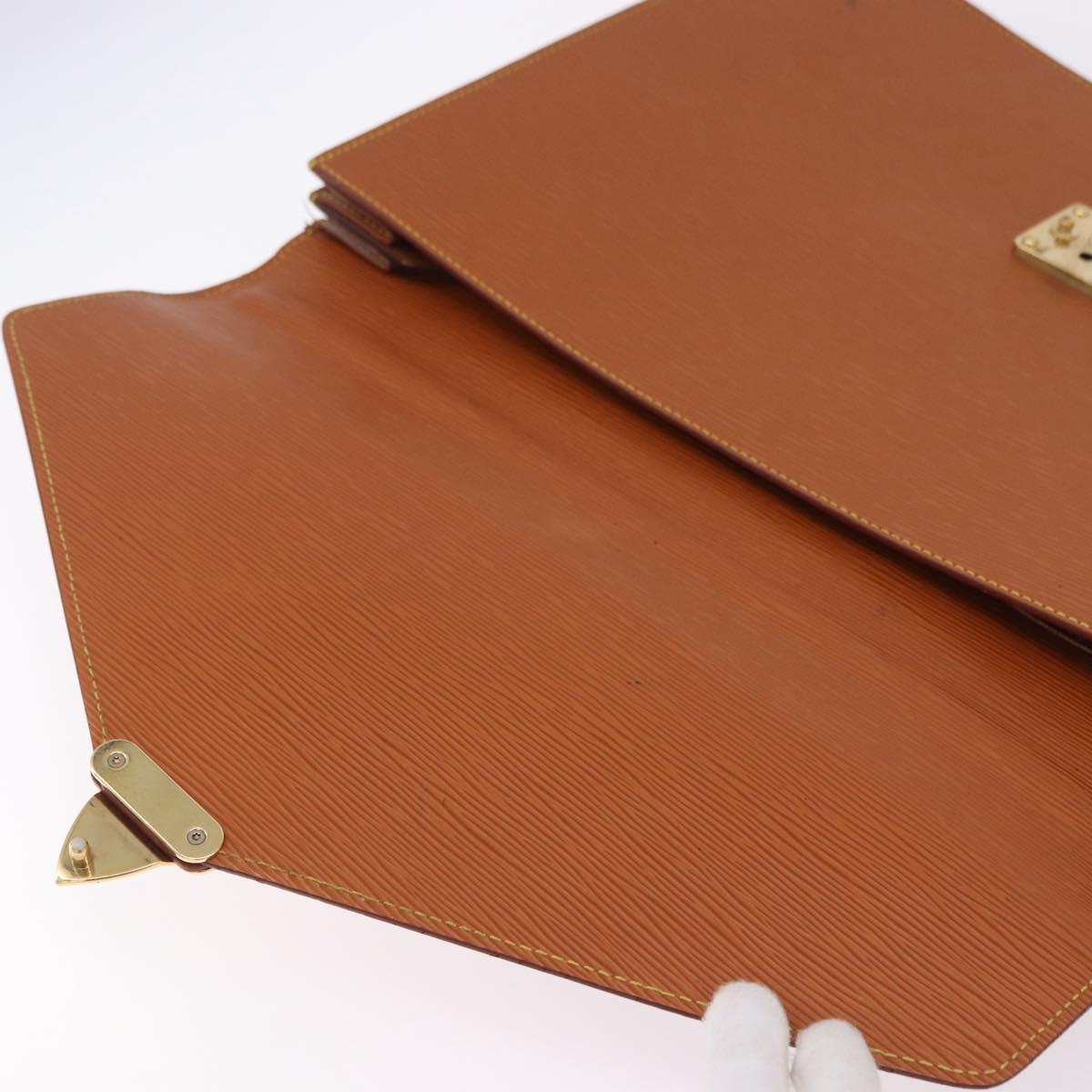 LOUIS VUITTON Epi Serviette Conseiller Briefcase Brown M54423 LV Auth BA14325