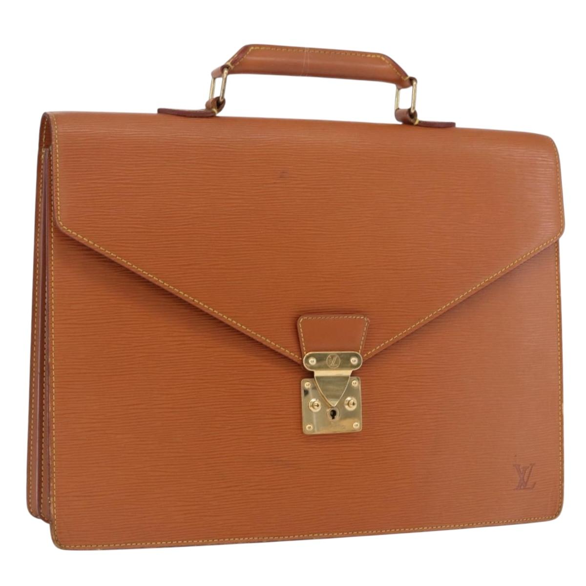 LOUIS VUITTON Epi Serviette Conseiller Briefcase Brown M54423 LV Auth BA14325