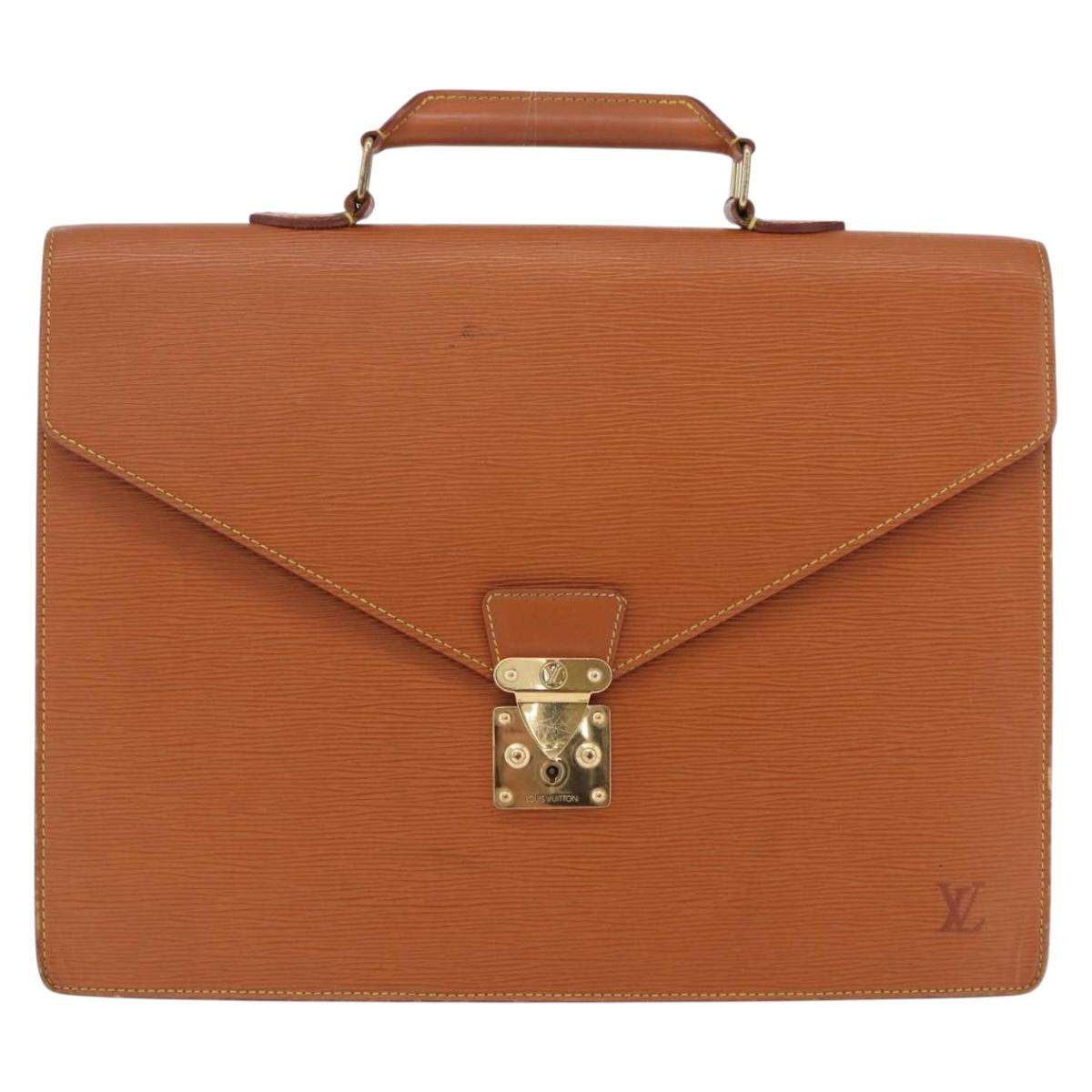 LOUIS VUITTON Epi Serviette Conseiller Briefcase Brown M54423 LV Auth BA14325
