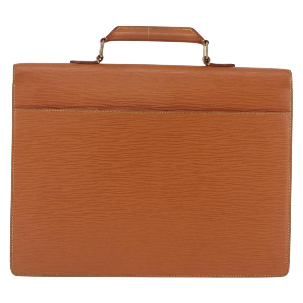 LOUIS VUITTON Epi Serviette Conseiller Briefcase Brown M54423 LV Auth BA14325