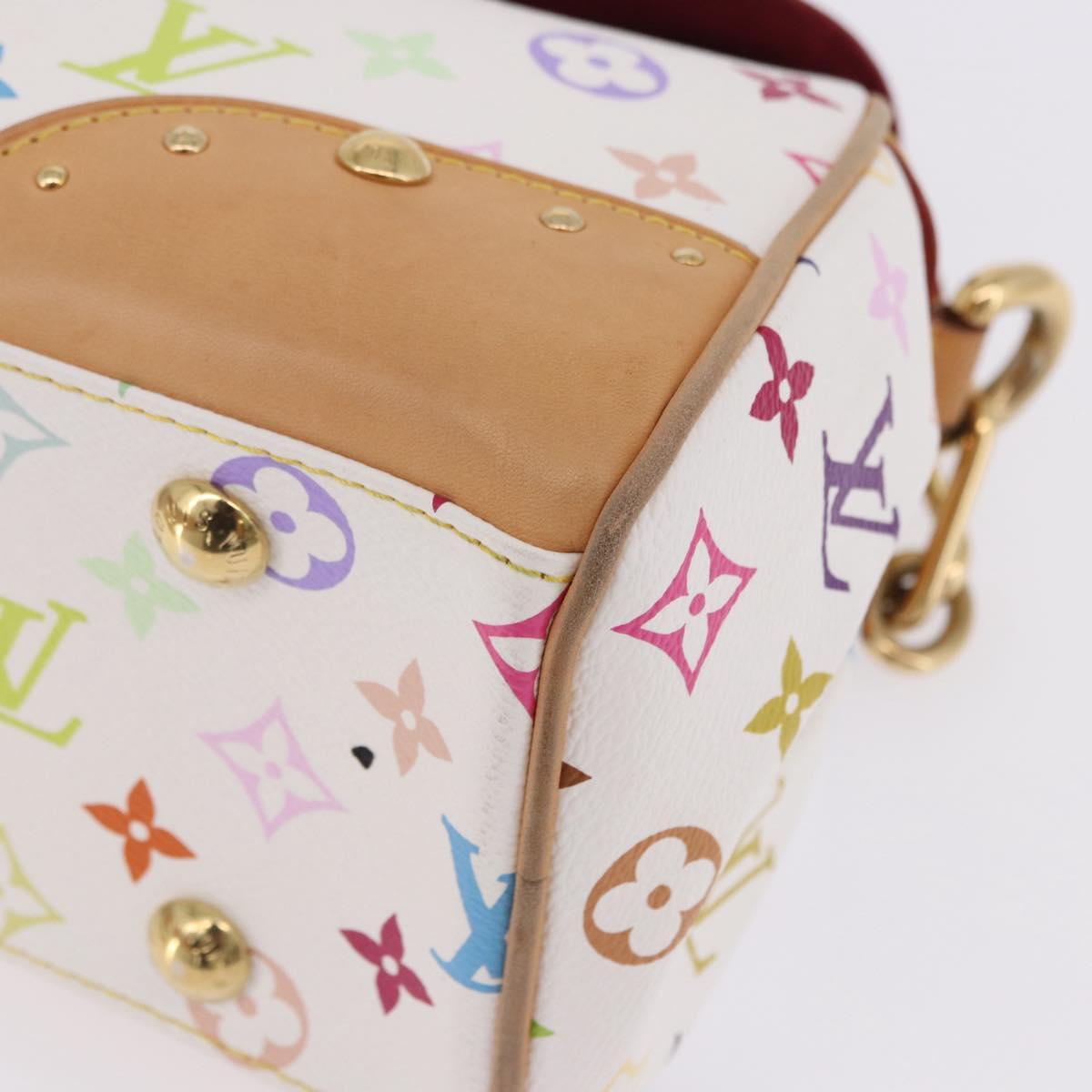 LOUIS VUITTON Monogram Multicolor Beverly MM Bag White M40203 LV Auth BA14326SV