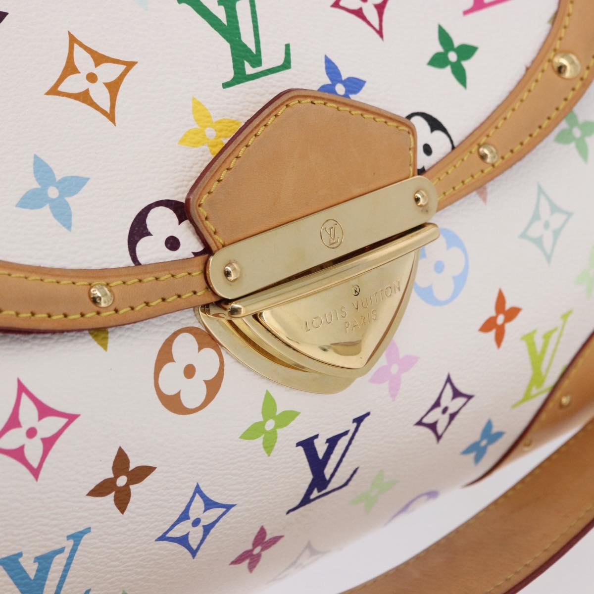 LOUIS VUITTON Monogram Multicolor Beverly MM Bag White M40203 LV Auth BA14326SV