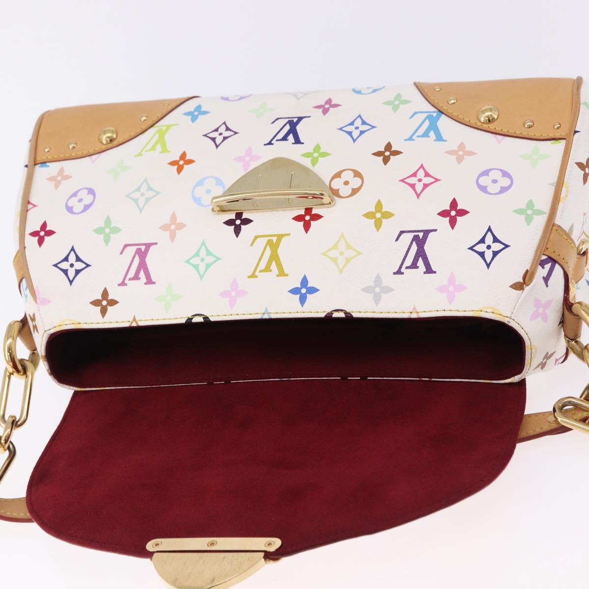 LOUIS VUITTON Monogram Multicolor Beverly MM Bag White M40203 LV Auth BA14326SV