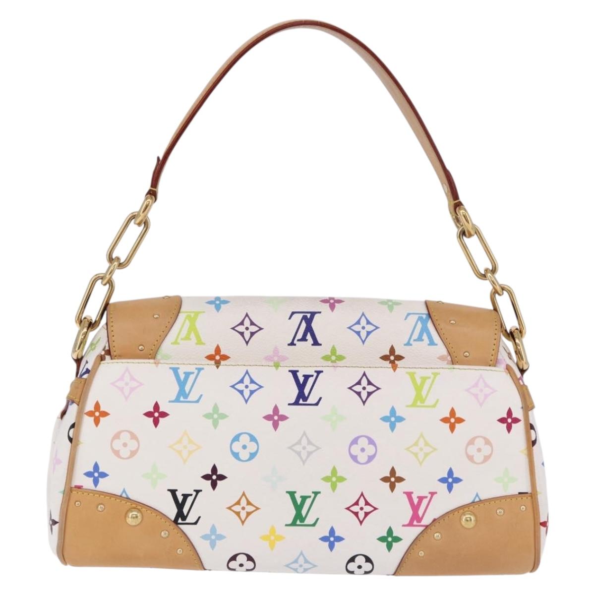 LOUIS VUITTON Monogram Multicolor Beverly MM Bag White M40203 LV Auth BA14326SV