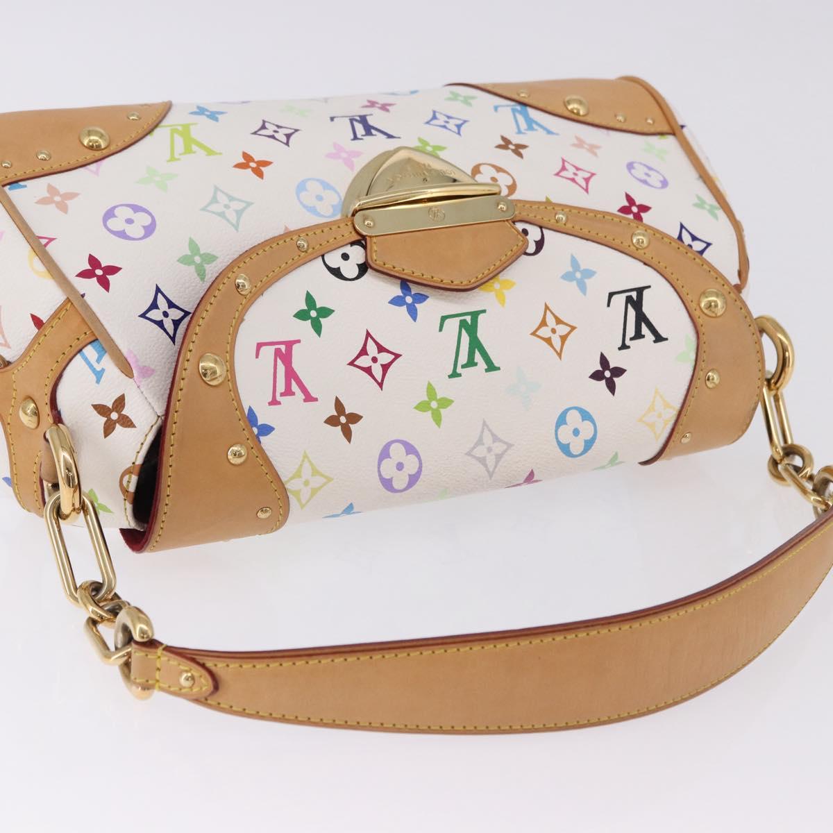 LOUIS VUITTON Monogram Multicolor Beverly MM Bag White M40203 LV Auth BA14326SV
