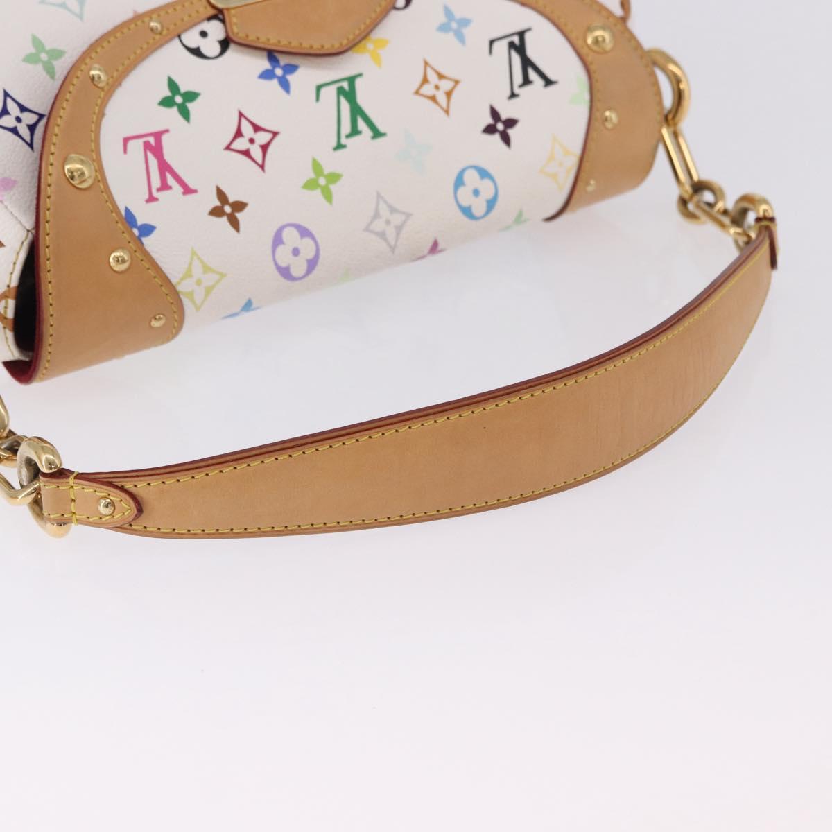 LOUIS VUITTON Monogram Multicolor Beverly MM Bag White M40203 LV Auth BA14326SV