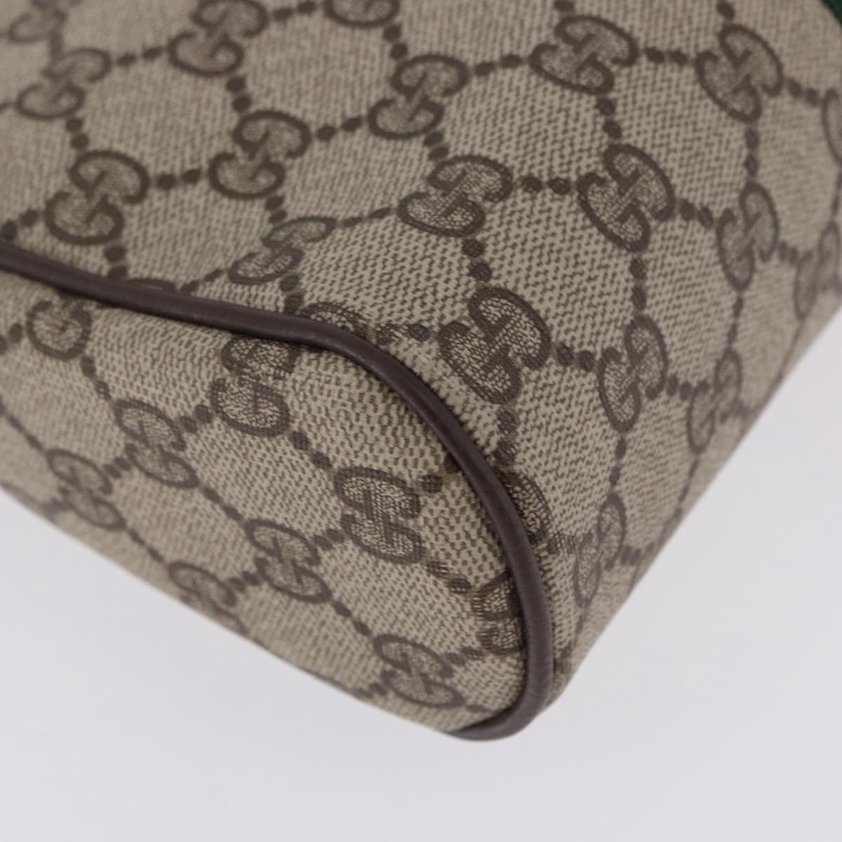 GUCCI GG Supreme Web Sherry Line Clutch Bag PVC Beige 010 378 Auth BA14328