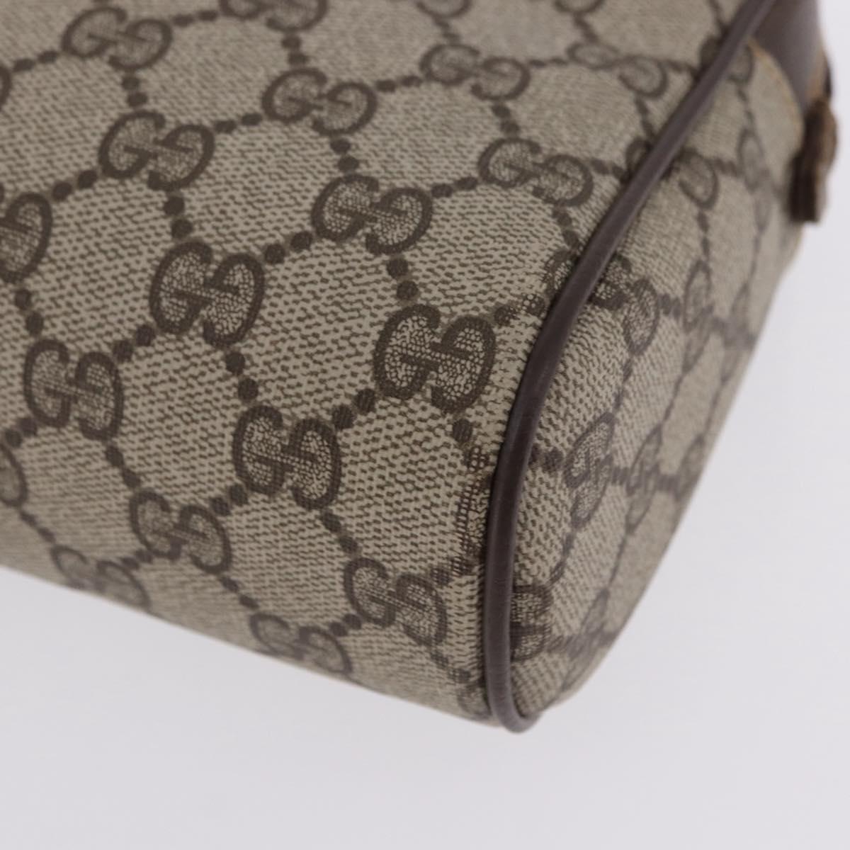 GUCCI GG Supreme Web Sherry Line Clutch Bag PVC Beige 010 378 Auth BA14328