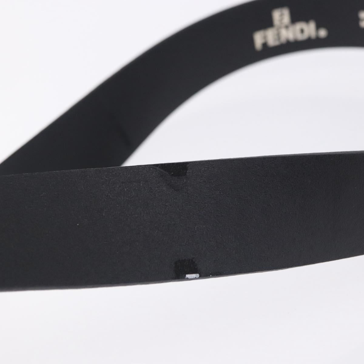 FENDI Belt Leather 35.4"" Black Auth BA14330