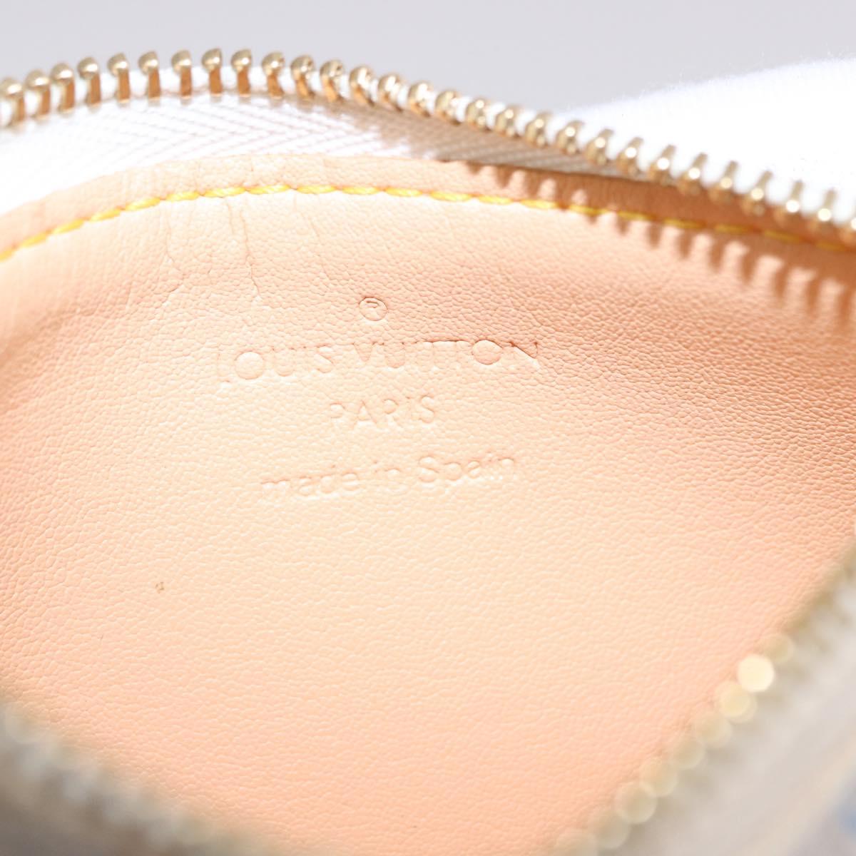 LOUIS VUITTON Monogram Multicolor Pochette Cles Purse White M92655 Auth BA14331V