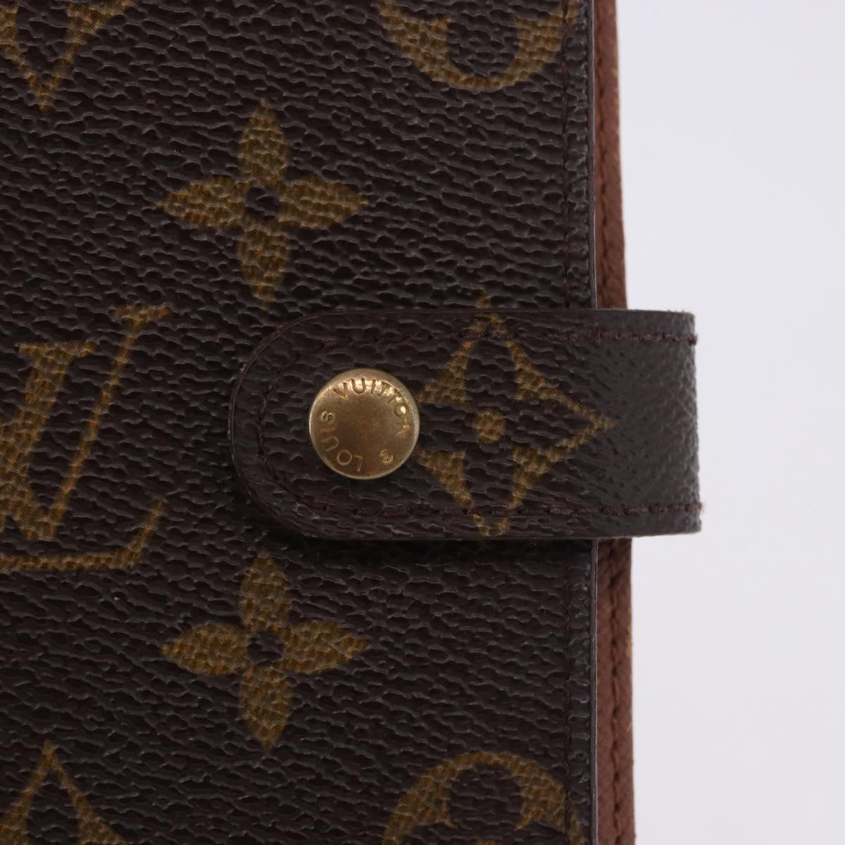 LOUIS VUITTON Monogram Agenda PM Day Planner Cover R20005 LV Auth BA14337