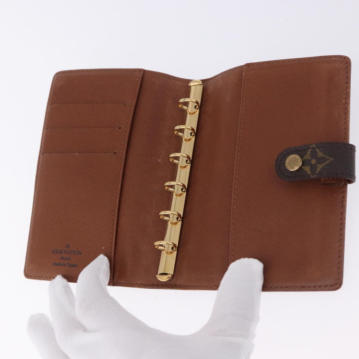 LOUIS VUITTON Monogram Agenda PM Day Planner Cover R20005 LV Auth BA14337