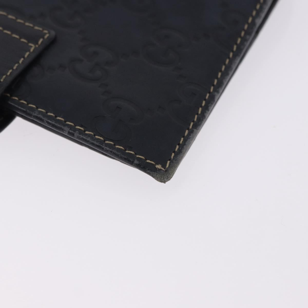 GUCCI Micro GG Guccissima Day Planner Cover Leather Navy 115240 Auth BA14338