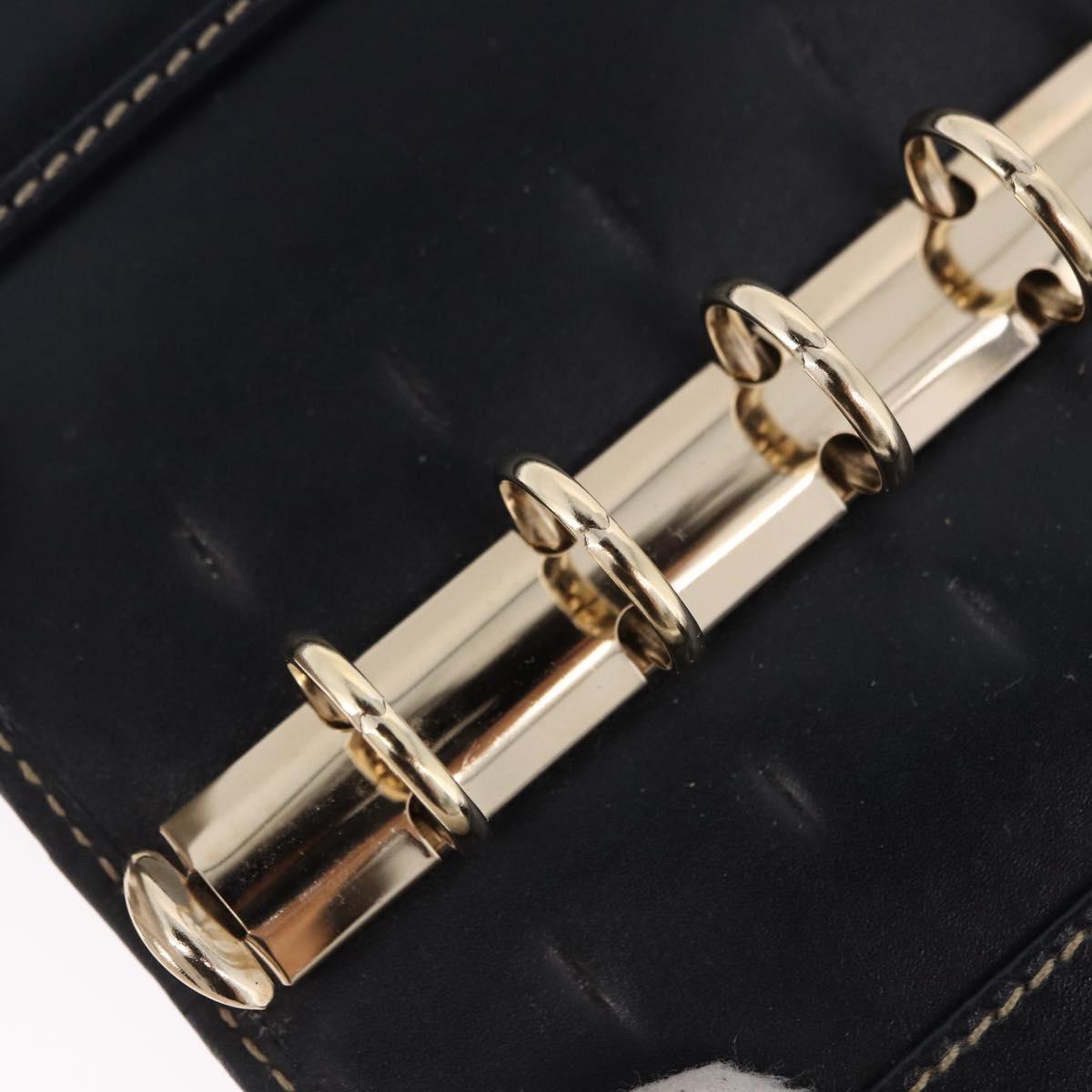 GUCCI Micro GG Guccissima Day Planner Cover Leather Navy 115240 Auth BA14338
