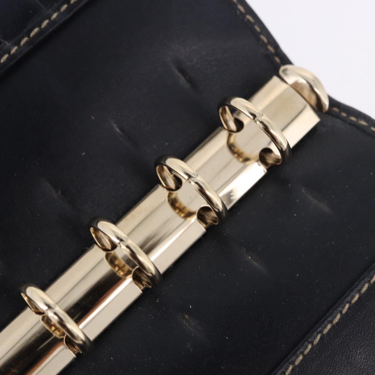 GUCCI Micro GG Guccissima Day Planner Cover Leather Navy 115240 Auth BA14338