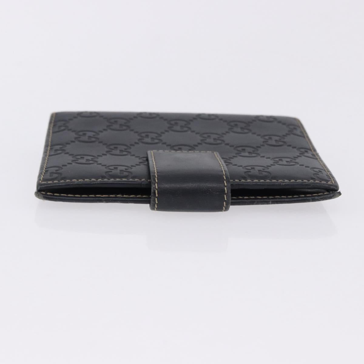 GUCCI Micro GG Guccissima Day Planner Cover Leather Navy 115240 Auth BA14338